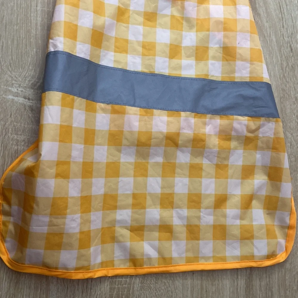 Kitschy Dog Lover Checkered Coquette Outdoor Orange Protective Pet Raincoat